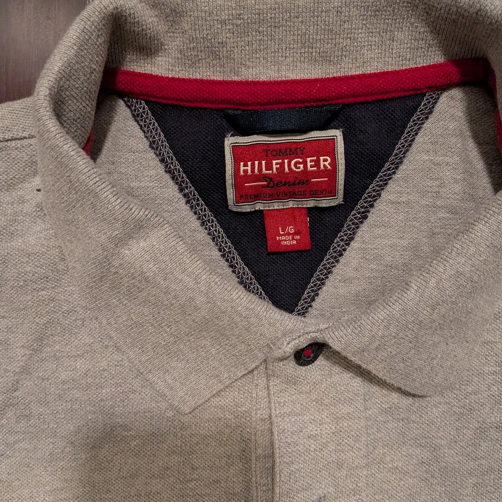 Tommy Hilfiger Vintage Gray Polo Shirt for Men